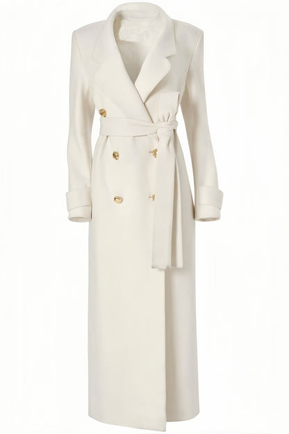 Cecily White Back Split Coat