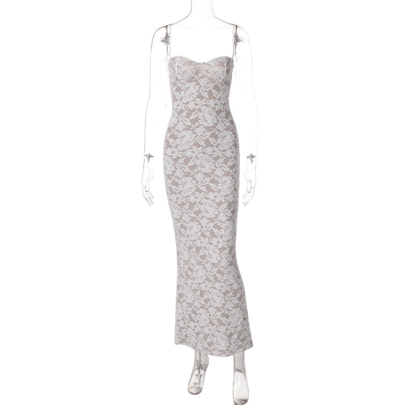 Ariadne Lace Backless Midi Dress