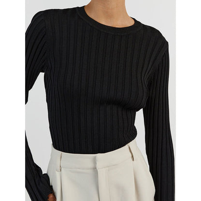 Long Sleeve Round Neck Knitted Sweater