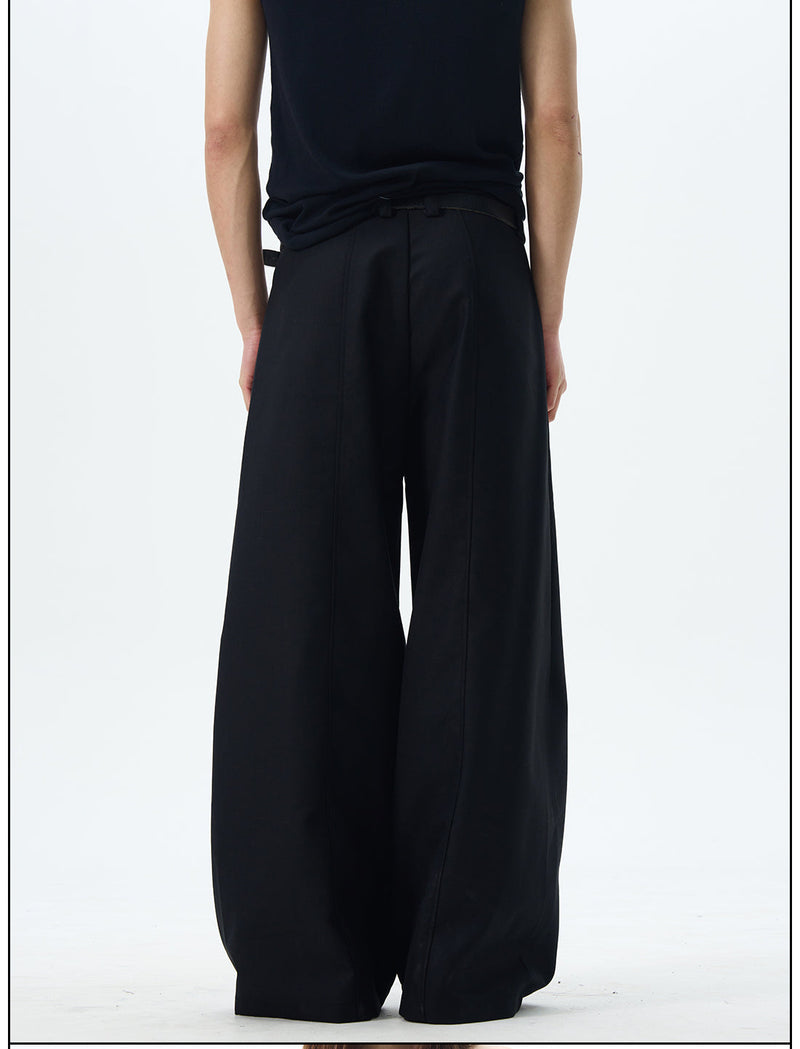 Wide Leg Skater Pants in Black