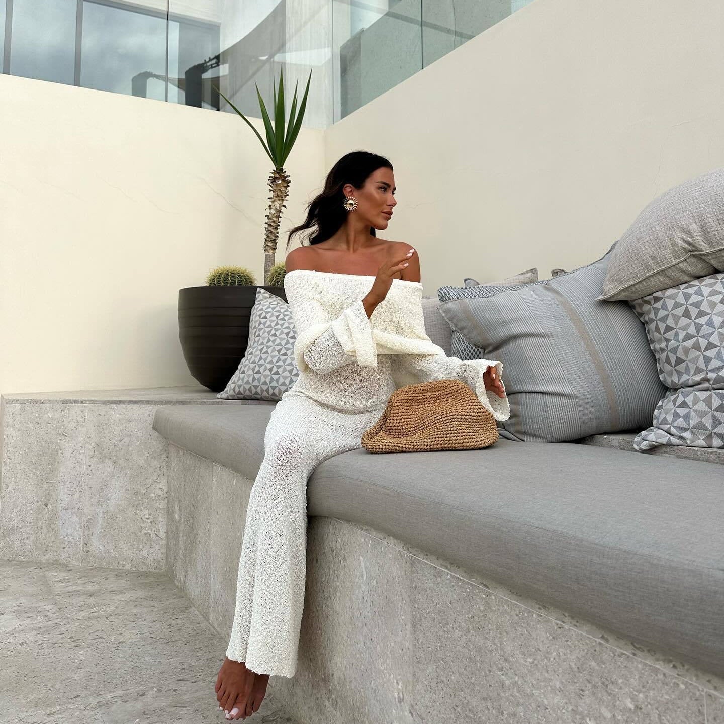 Nayara | Maternity Off Shoulder Maxi Dress
