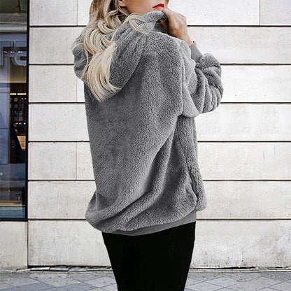 Autumn Winter Clothing Long Sleeve Hooded Color Hoodie Cardigan Coat