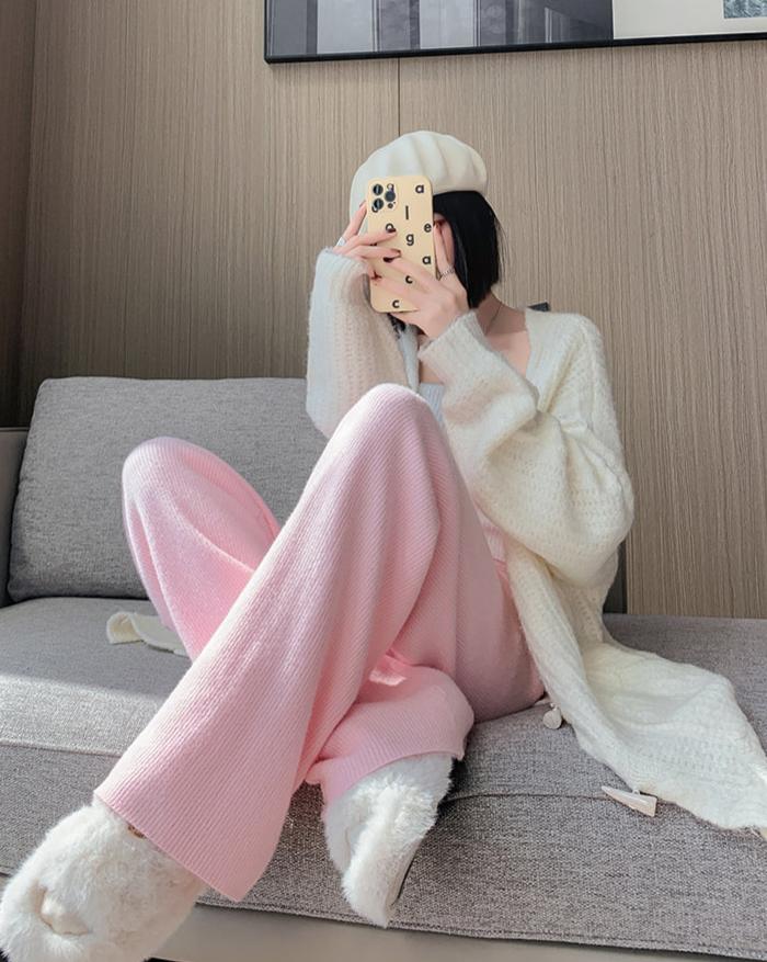 Seanna Ribbed Fleece-lined Pants