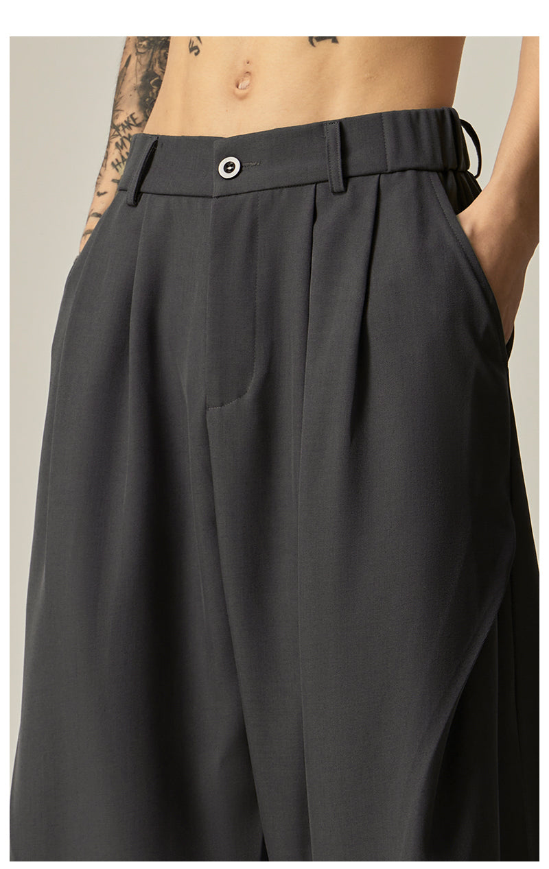 Khaki Wide Leg Dress Pants