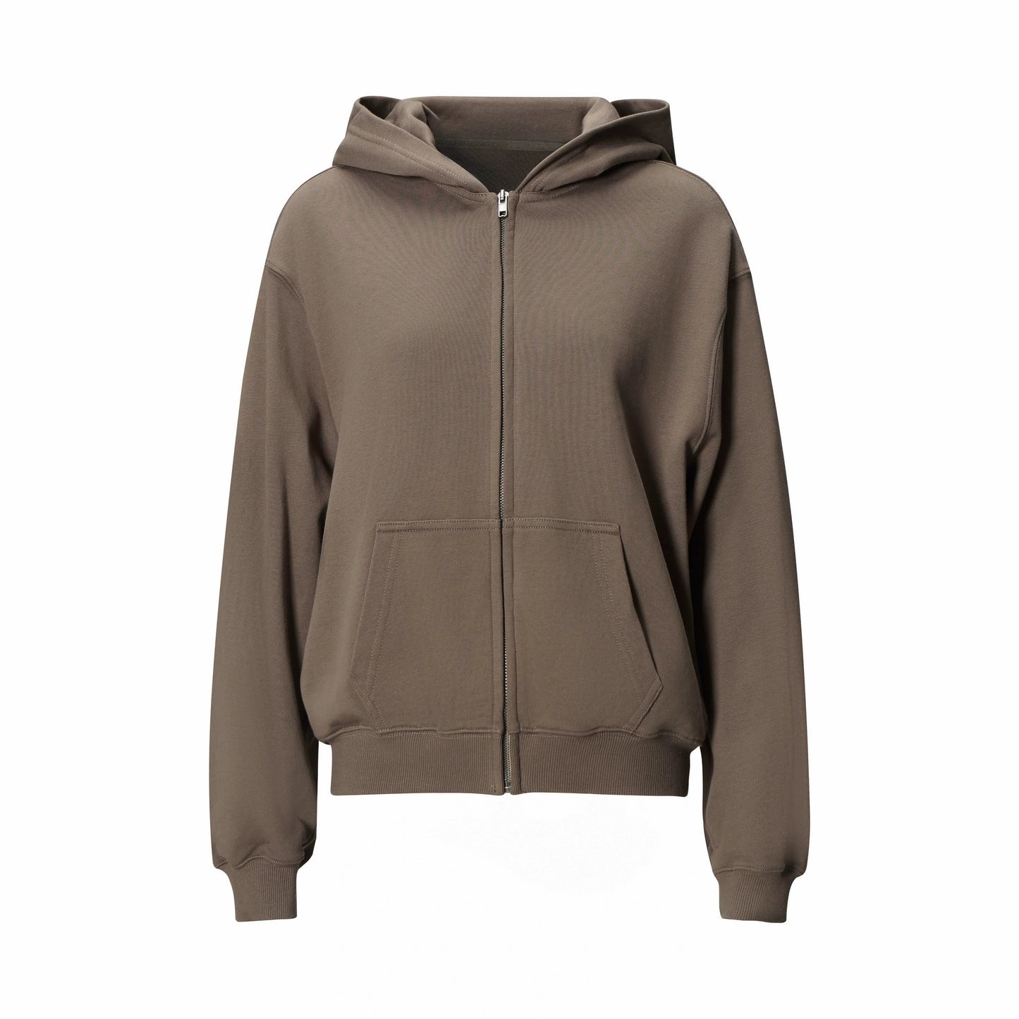 Athletic Zip-up Hooded Sweatshirt