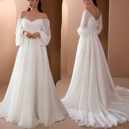 Slippery Maxi Dress in White