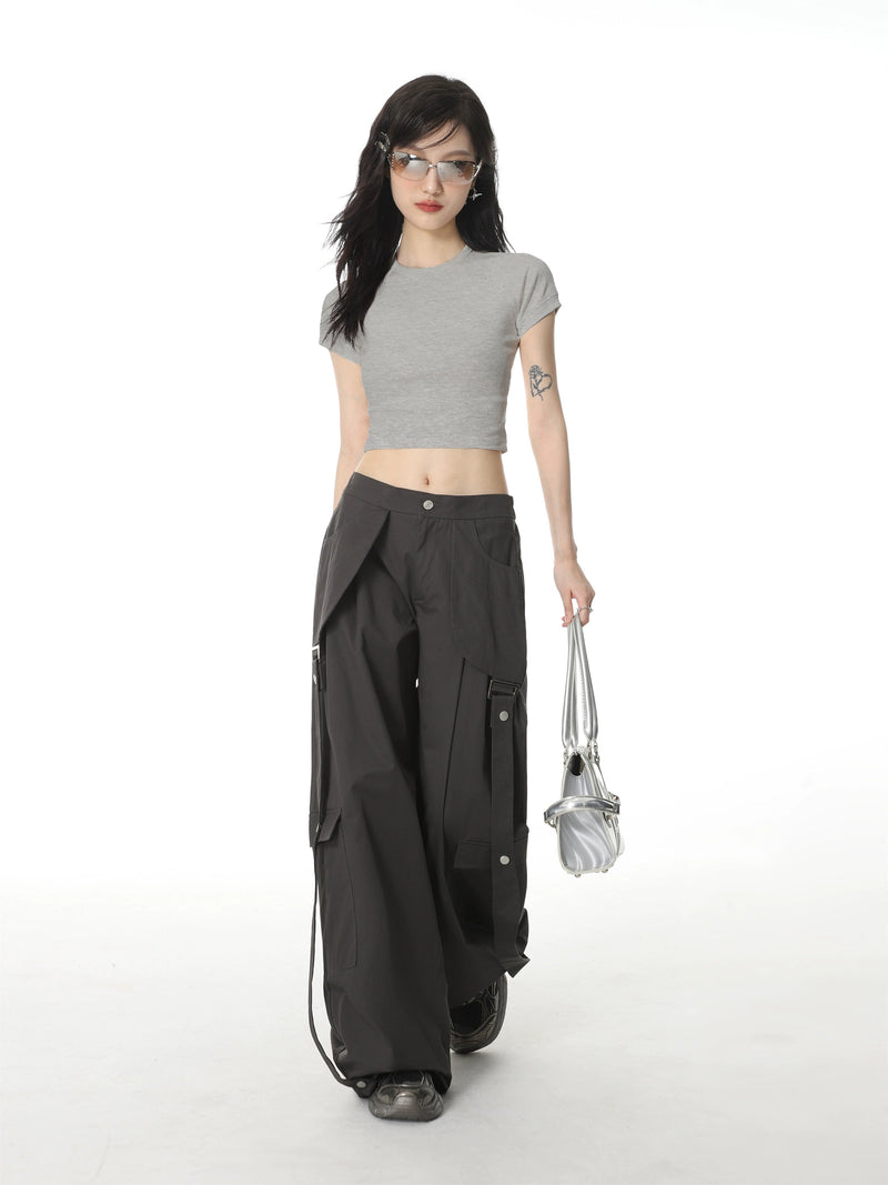 Color Regular Shoulder Short Sleeve T-shirt