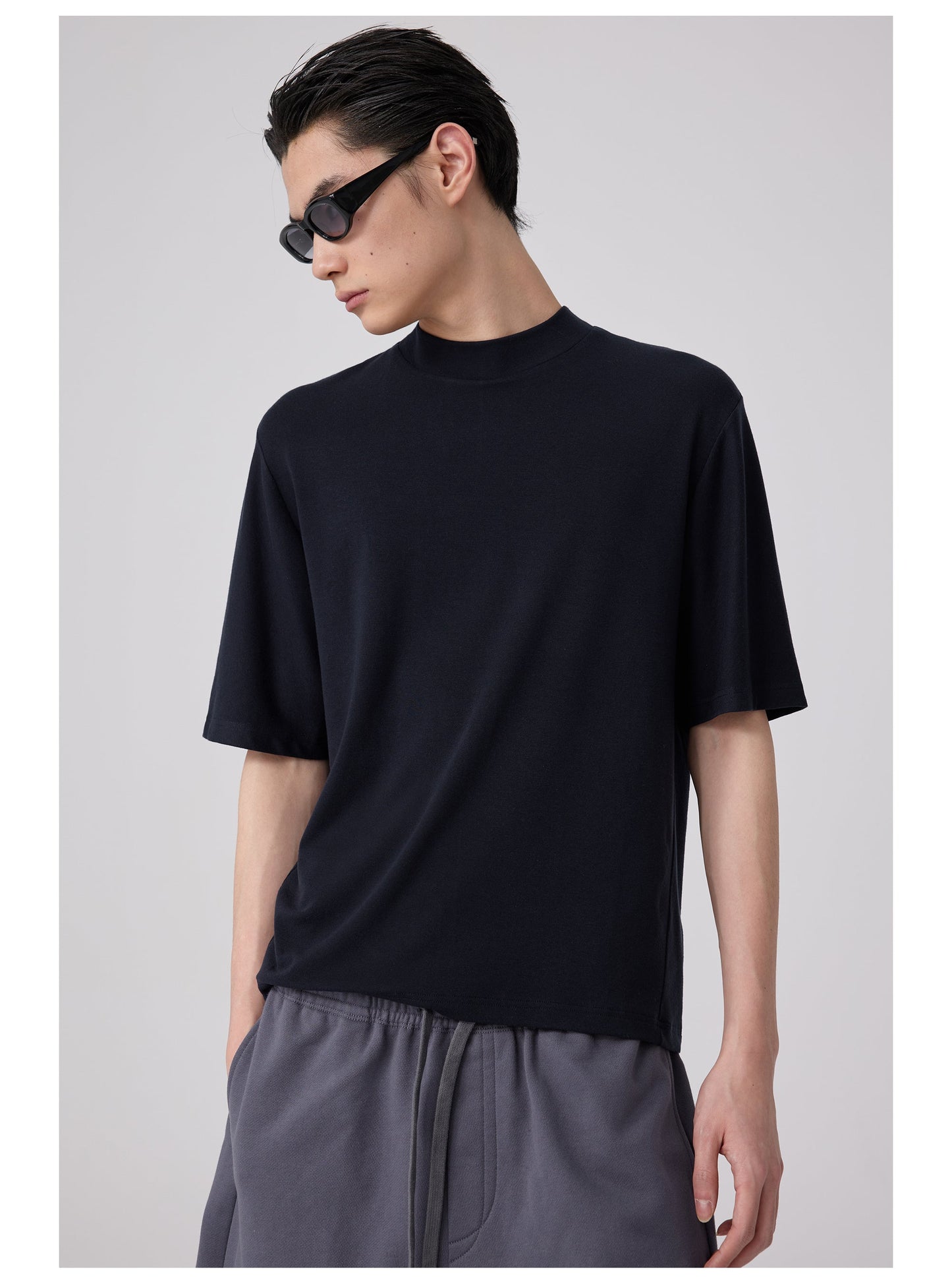 Wool Slim-fit Turtleneck T-shirt