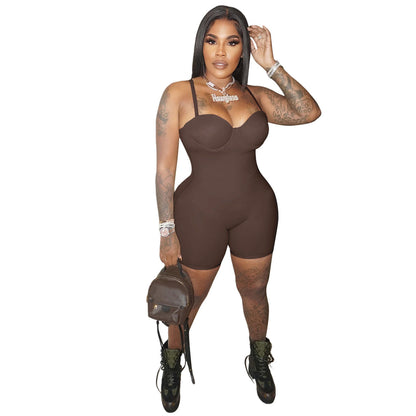 Clothing Spring Summer Sling Chest Cup Jumpsuit