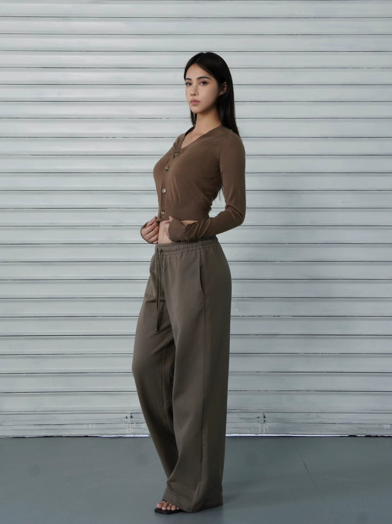 Loose-fit Drawstring Straight-leg Athletic Pants