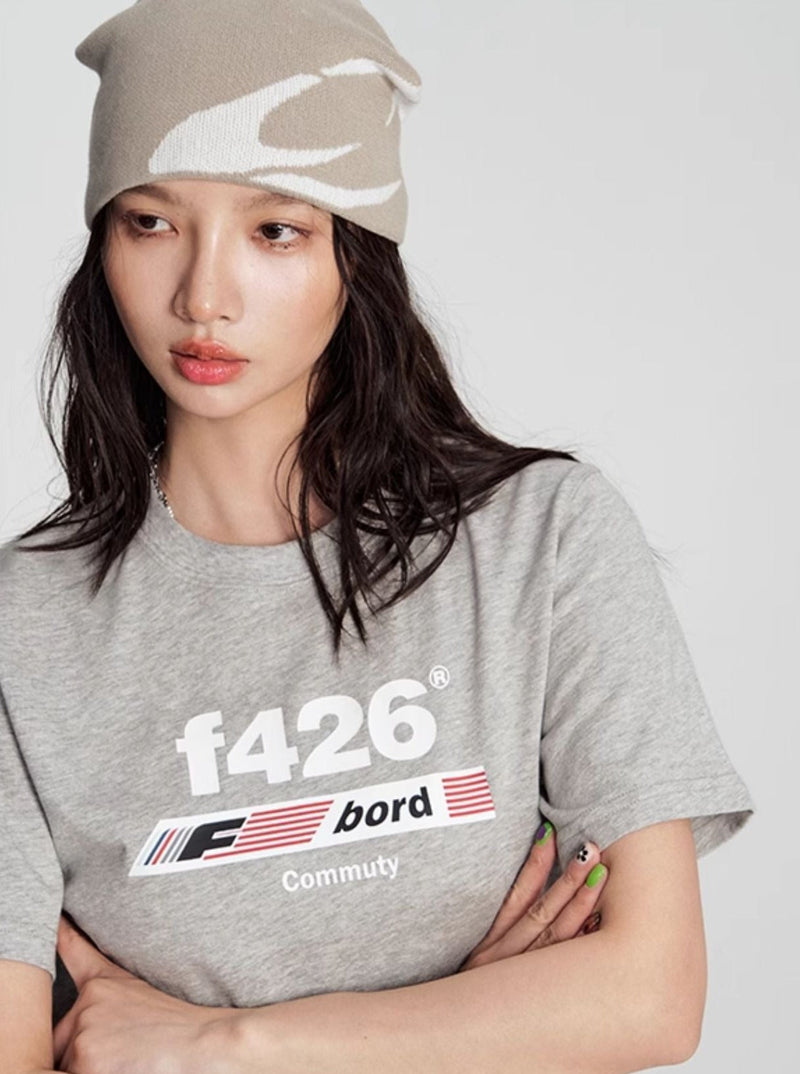 T-shirt With American Flag Logo