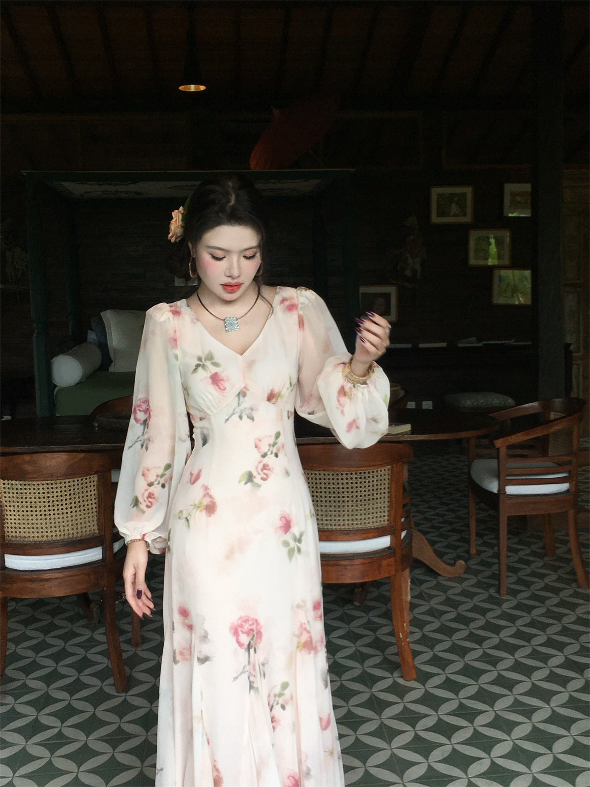 Soft Peach Mist Maxi Dress Gentle Romantic Look for Springsummer Gunne Sax Dress