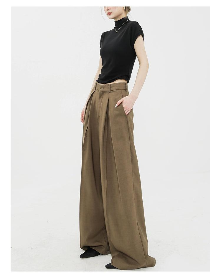 Dramatic Noir Wide-leg Palazzo Pants