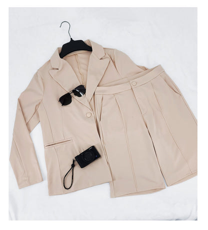 Clothing Blazer Shorts Two Piece Suit Spring Summer Suit