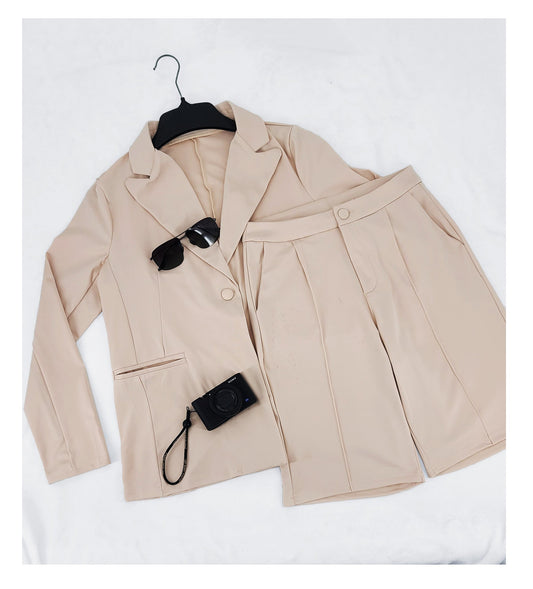 Clothing Blazer Shorts Two Piece Suit Spring Summer Suit