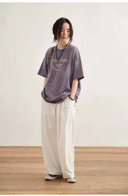 Octopusme Relaxed Fit Wide-leg Pants