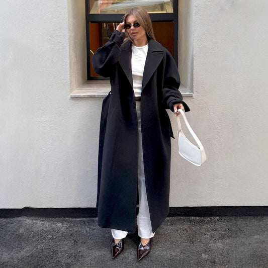 Amen Batwing Belted Wool Coat