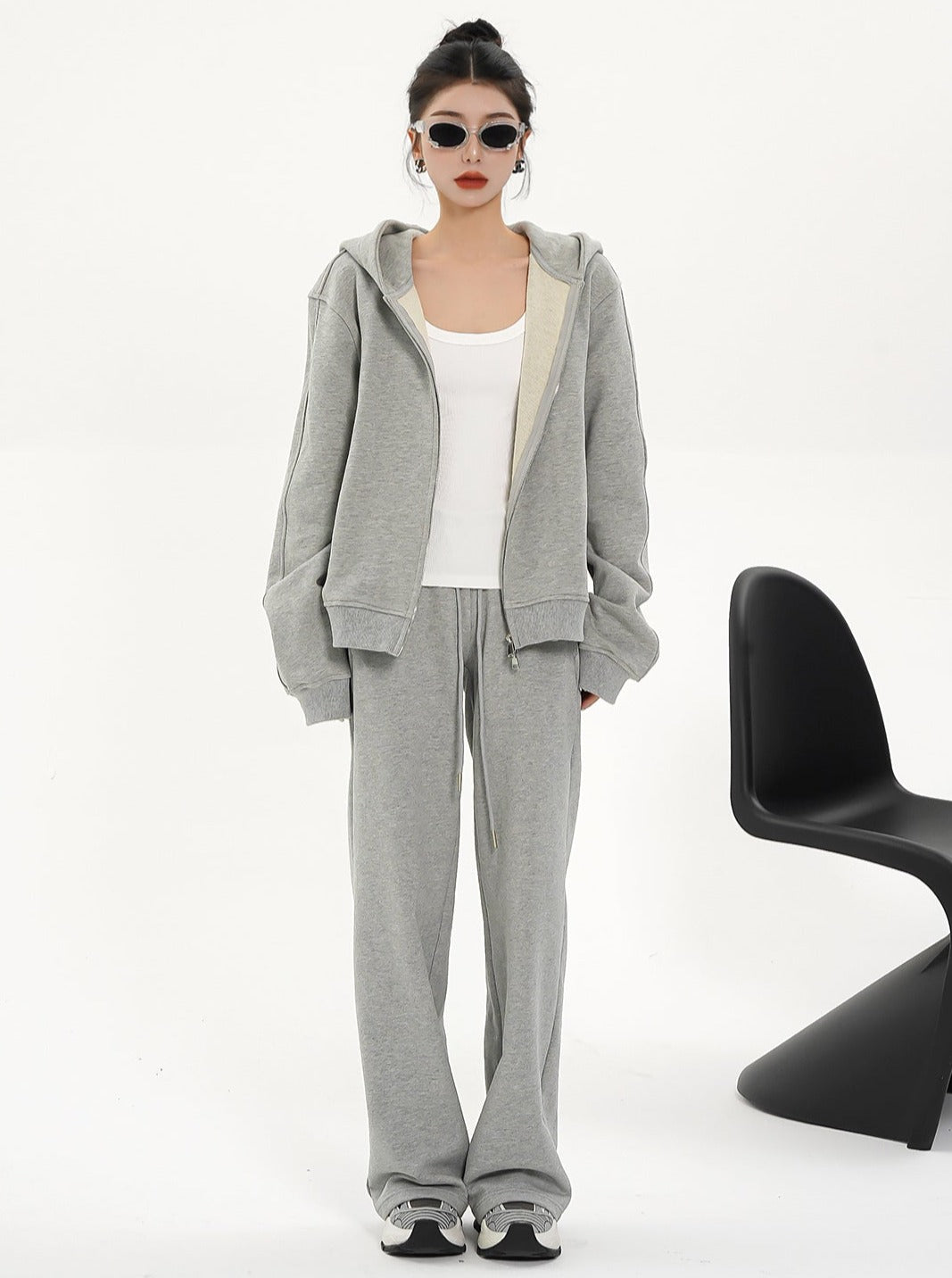 Oversized Zip-up Hoodie - Relaxed Fit Sweatshirt Jacket