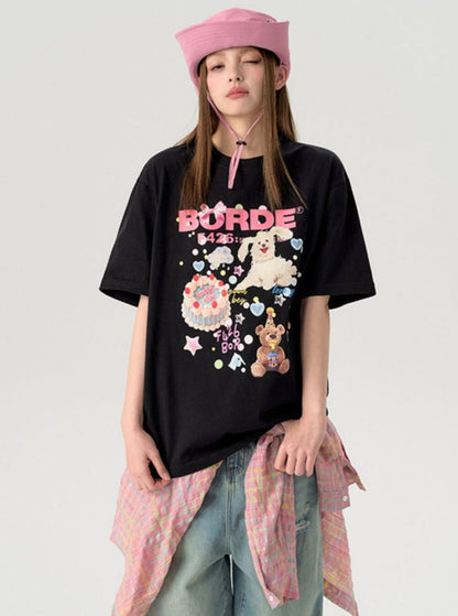 Assorted Cake Pattern T-shirt
