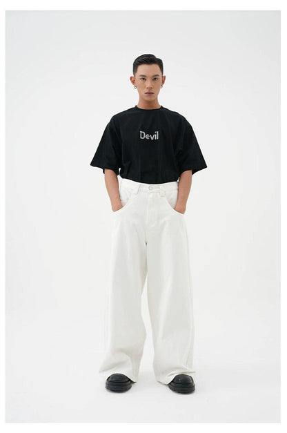 Devil Text Oversized T-shirt