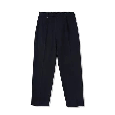 Elastic Waist Wide-leg Cropped Pants