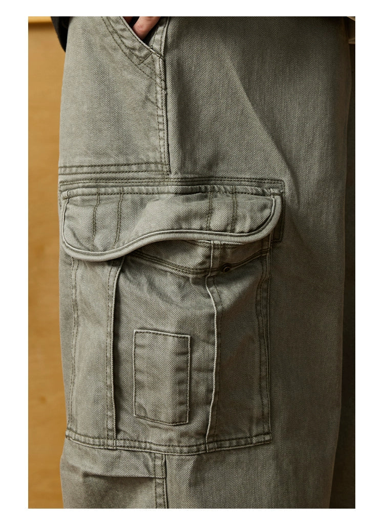 Gray Utility Cargo Pants