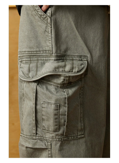 Gray Utility Cargo Pants