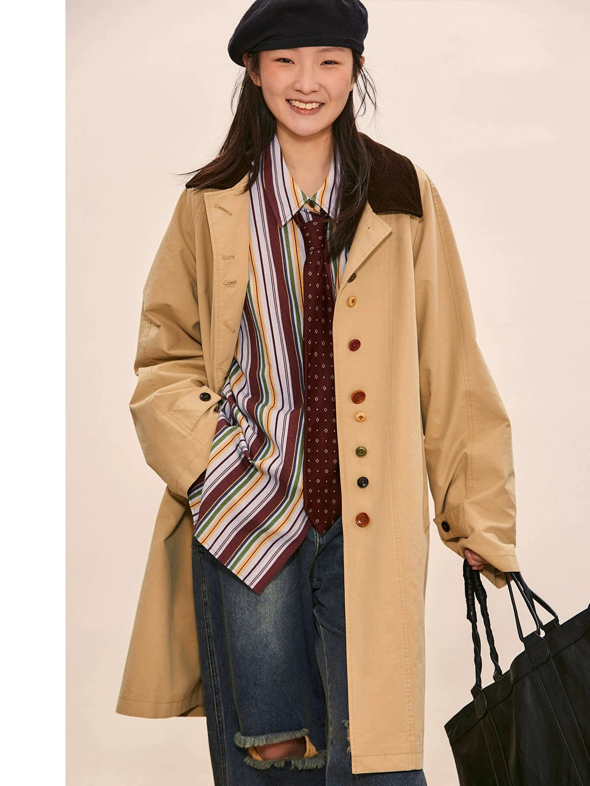 Octopusme -inspired Oversized Coat - Multi-color
