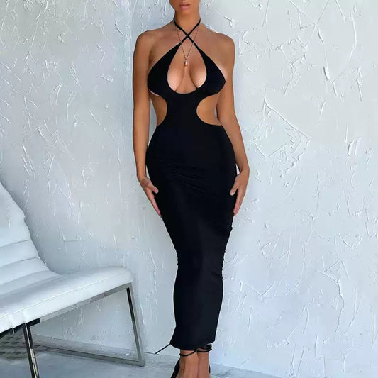 Roxanne Halter Cut-out Maxi Dress
