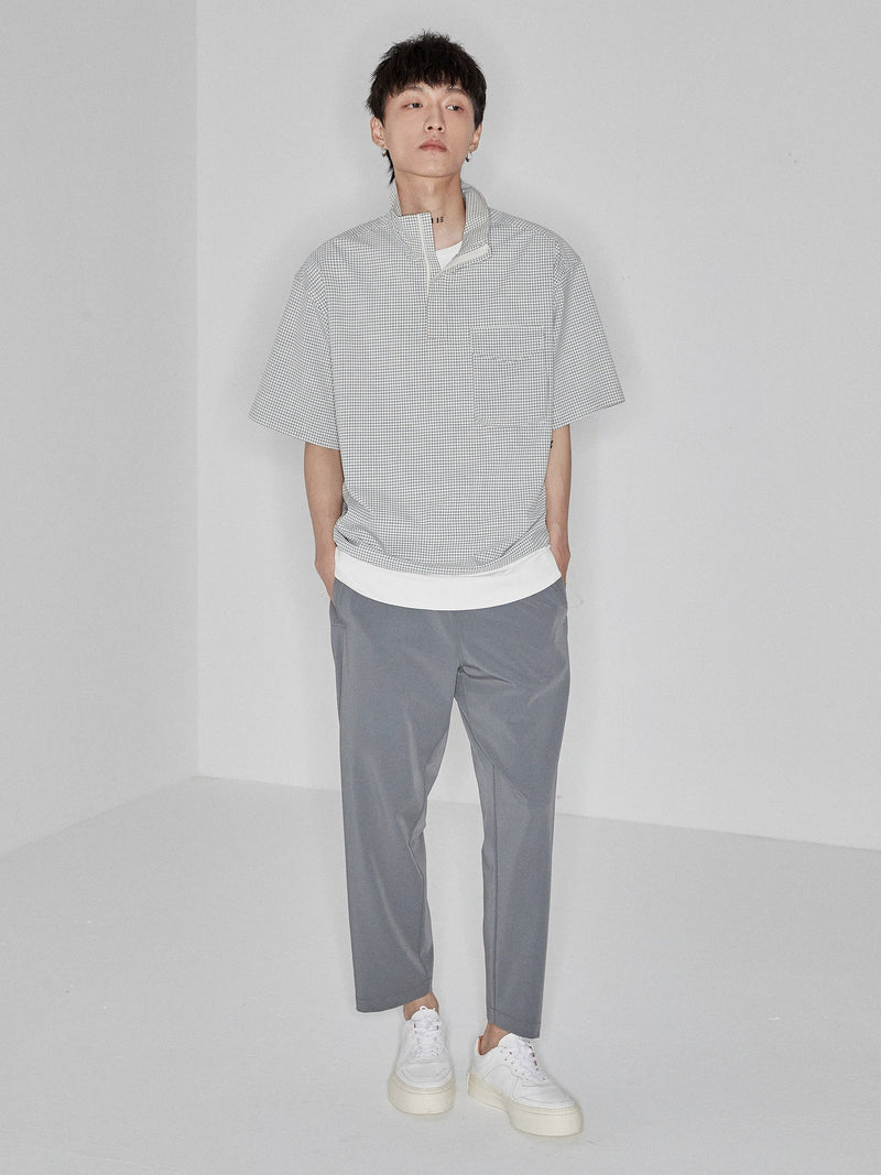 Side Seam-free Elastic Waist Cropped Pants