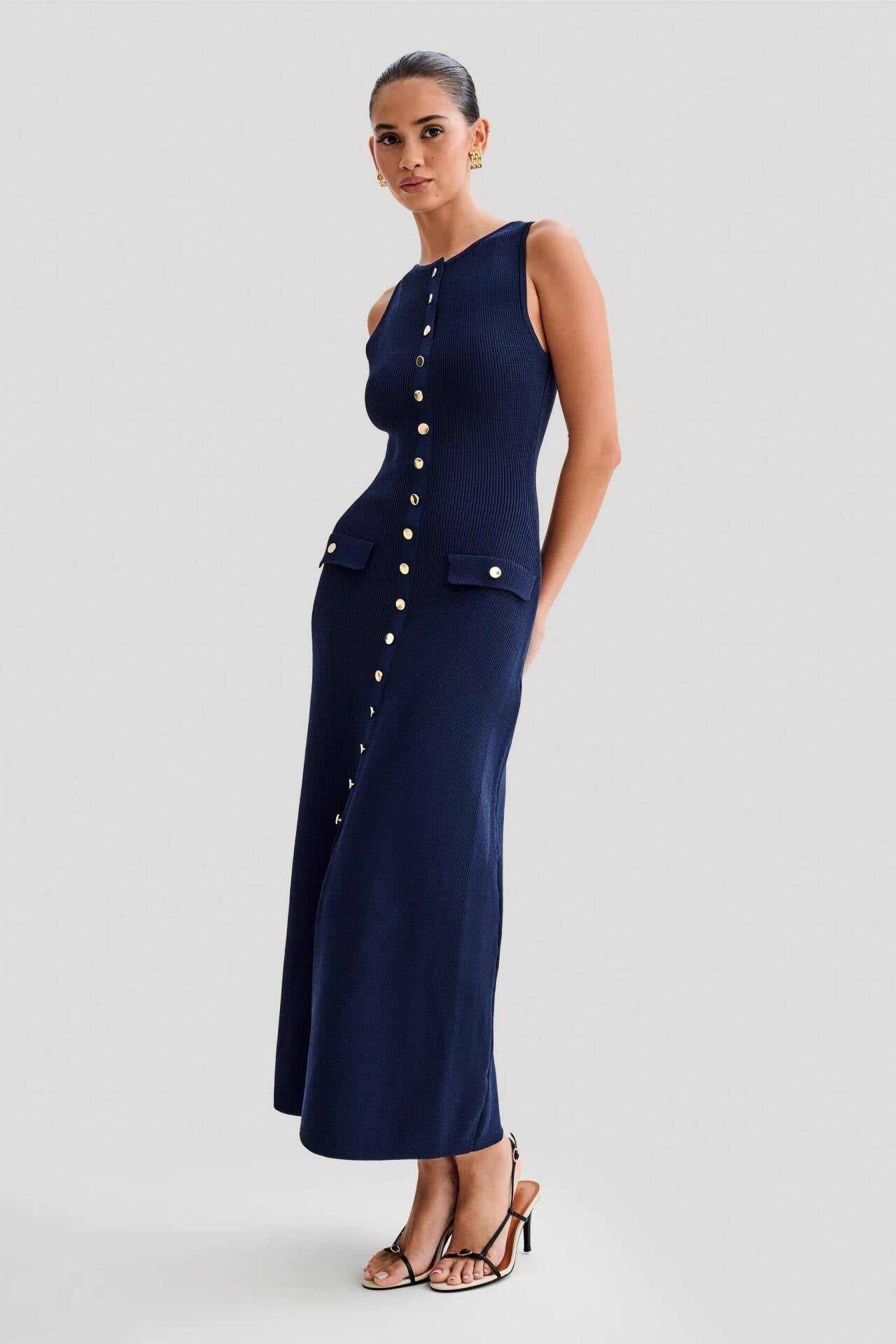 Fiona | Knit Sleeveless Maxi Dress