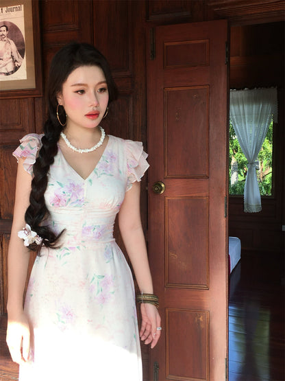 French Romantic Maxi Dress Long Gown for Spring Gunne Sax Dress