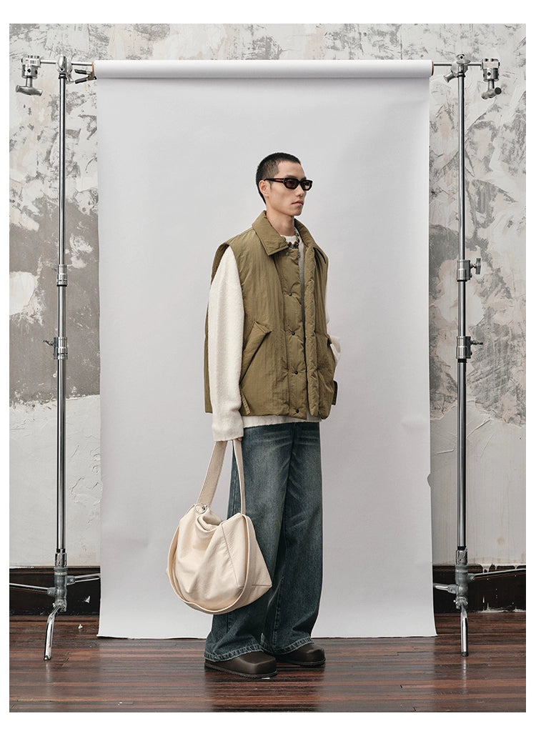 Straight-cut Oversized Crew Neck Sweater