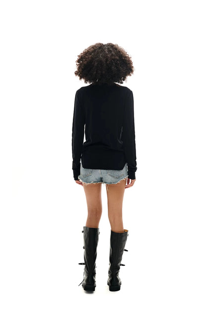 Round Neck Slim Fit Long Sleeve T-shirt