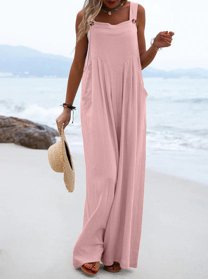 Clothing Summer Jumpsuit Color Wide Leg Jumpsuit