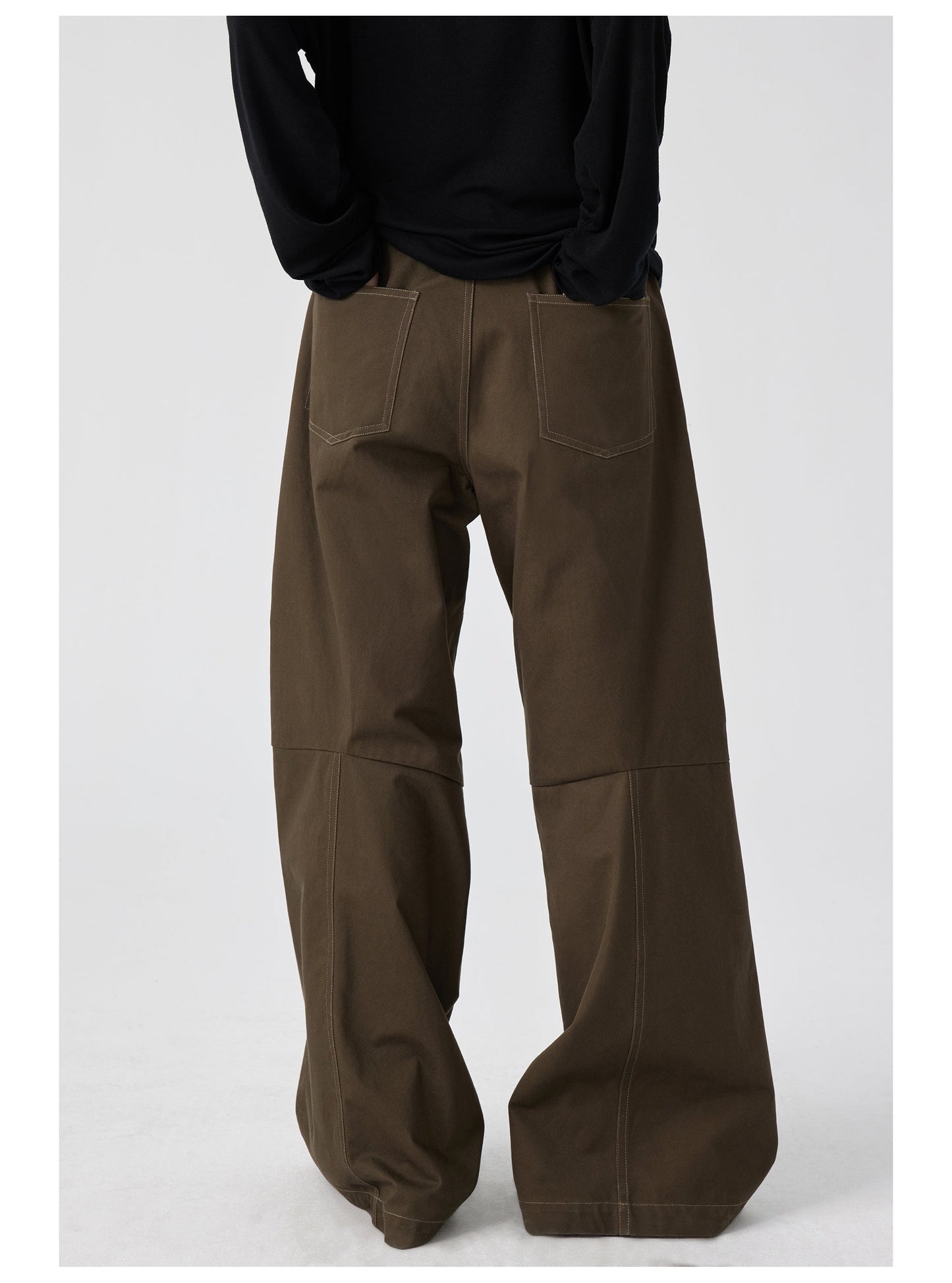 Wide Leg Brown Flared Pants