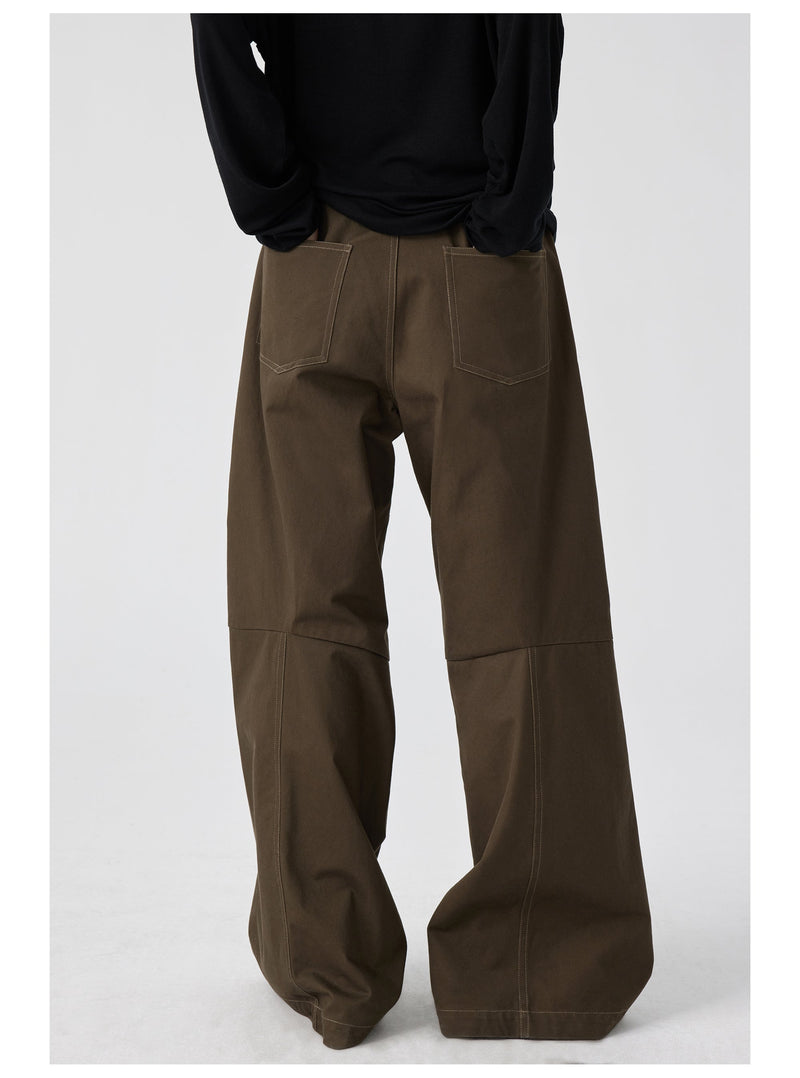 Wide Leg Brown Flared Pants