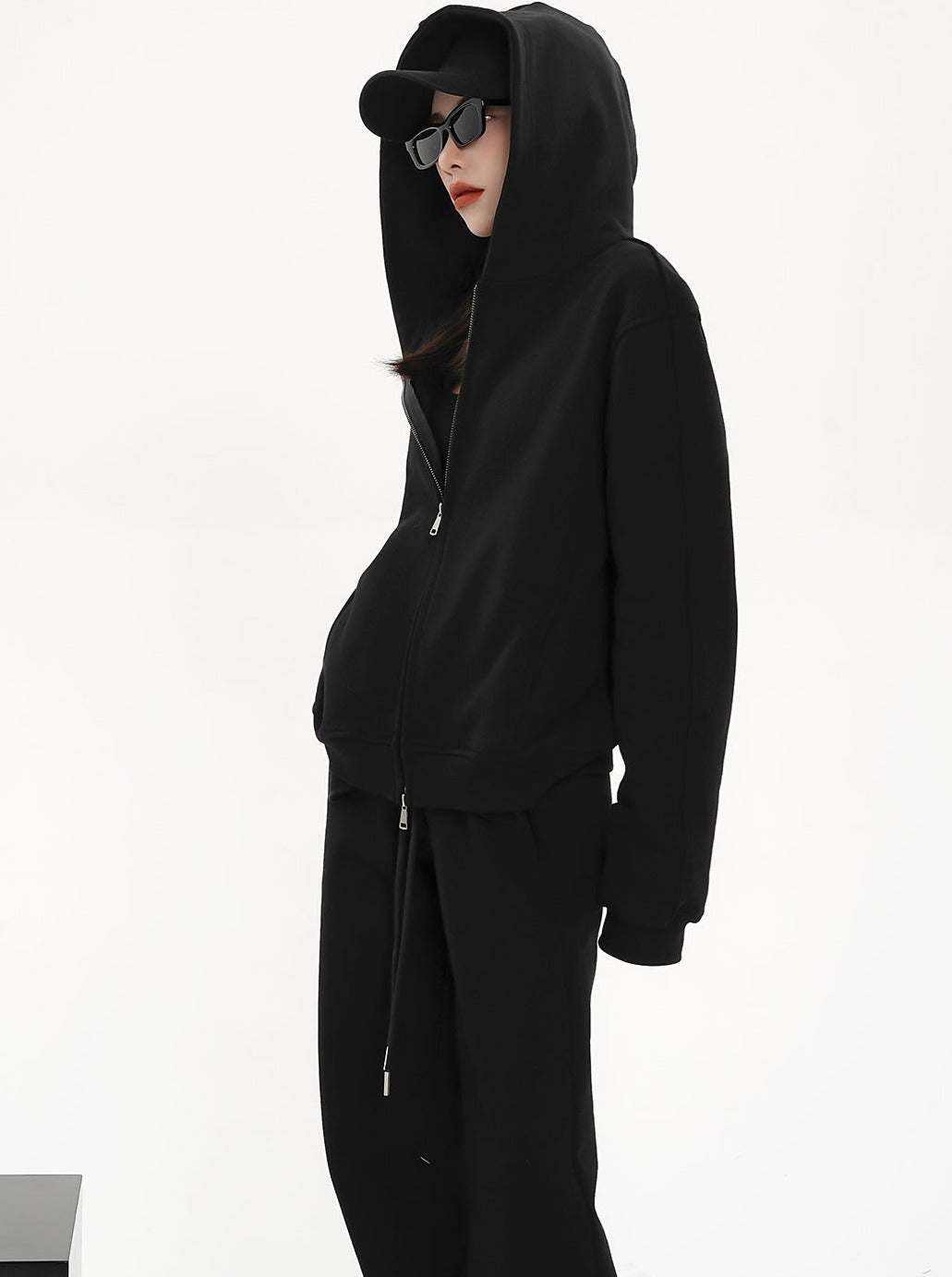 Oversized Zip-up Hoodie - Relaxed Fit Sweatshirt Jacket