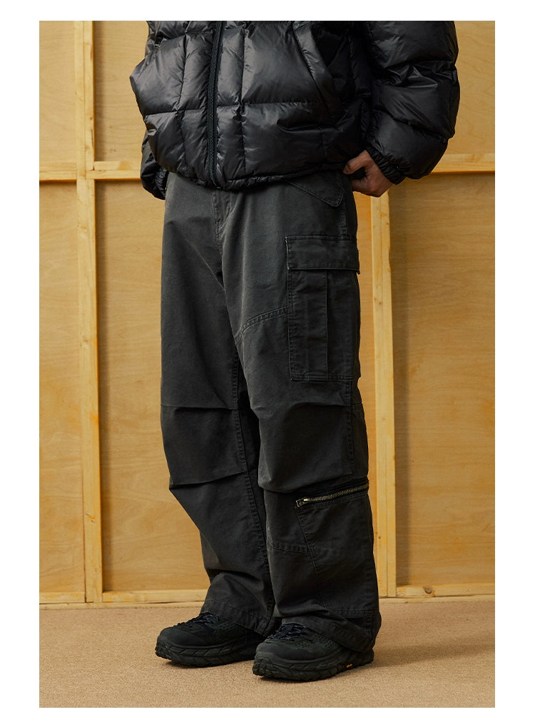 Multi-pocket Retro Patchwork Cargo Pants