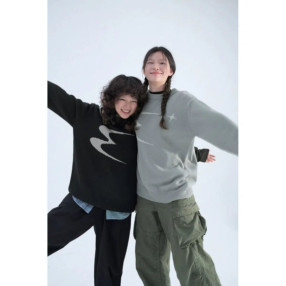 Sweater With Contrast Logo