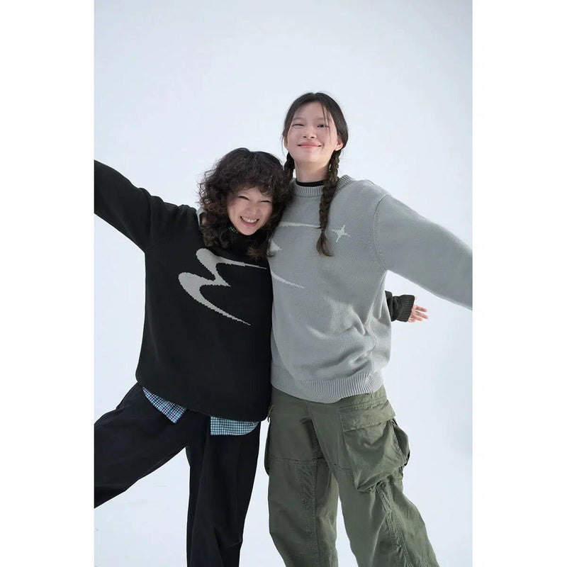 Sweater With Contrast Logo