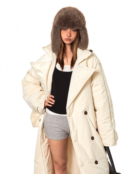 Double-breasted Long Puffer Coat