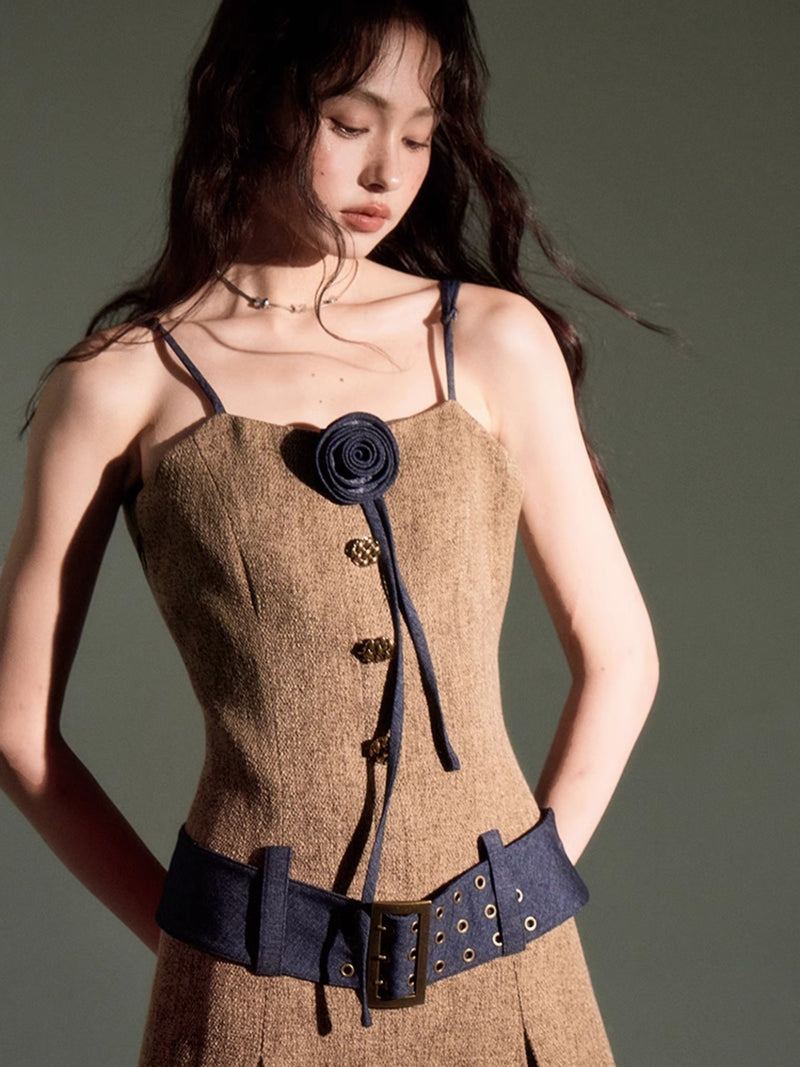 Tweed Short Jacket & Slip Skirt Combo
