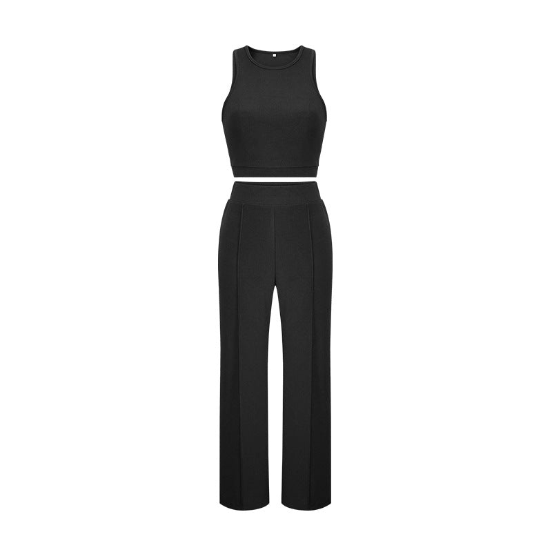 Summer Pants Suit Color Office Sleeveless Vest Pants Two Piece Suit
