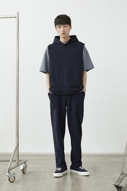 Drawstring Wide-leg Athletic Pants