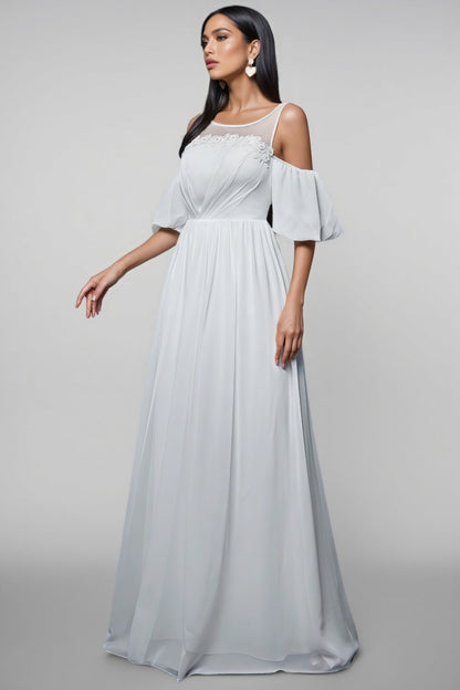 Calyxn White Short Sleeve Maxi Dress