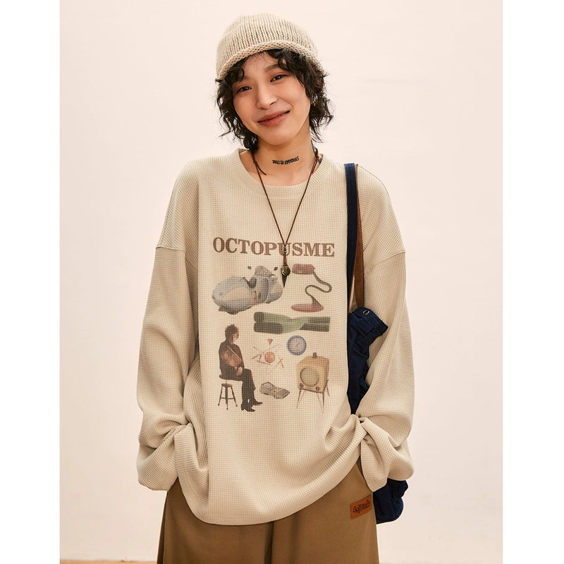 Octopusme Oversized Graphic Sweatershirt
