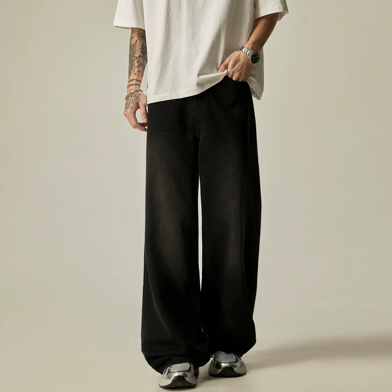 Wide-leg Relaxed Fit Denim Pants