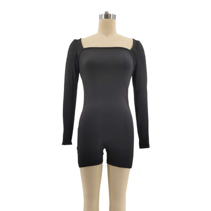 Clothing Pure Black Dress Jumpsuit Thick