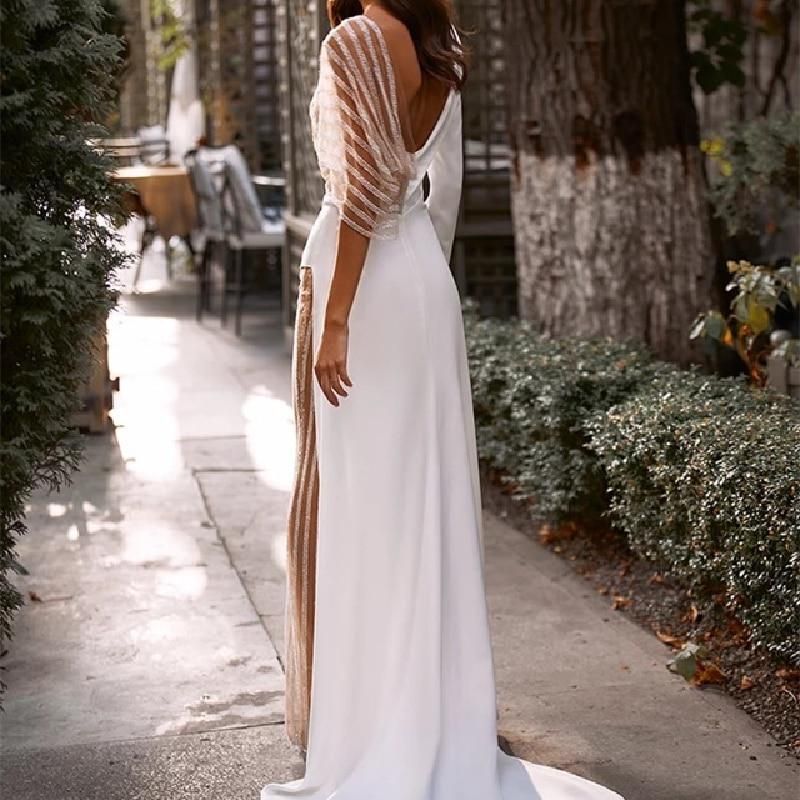 Spring Clothing V Neck Patchwork Lace Irregular Asymmetric Dress Dress Color Jumpsuit